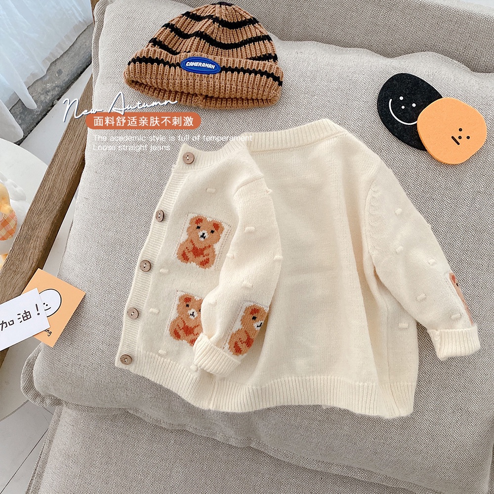 Áo Khoác Dệt Kim Thời Trang Mùa Thu Hàn Quốc Dành Cho Bé