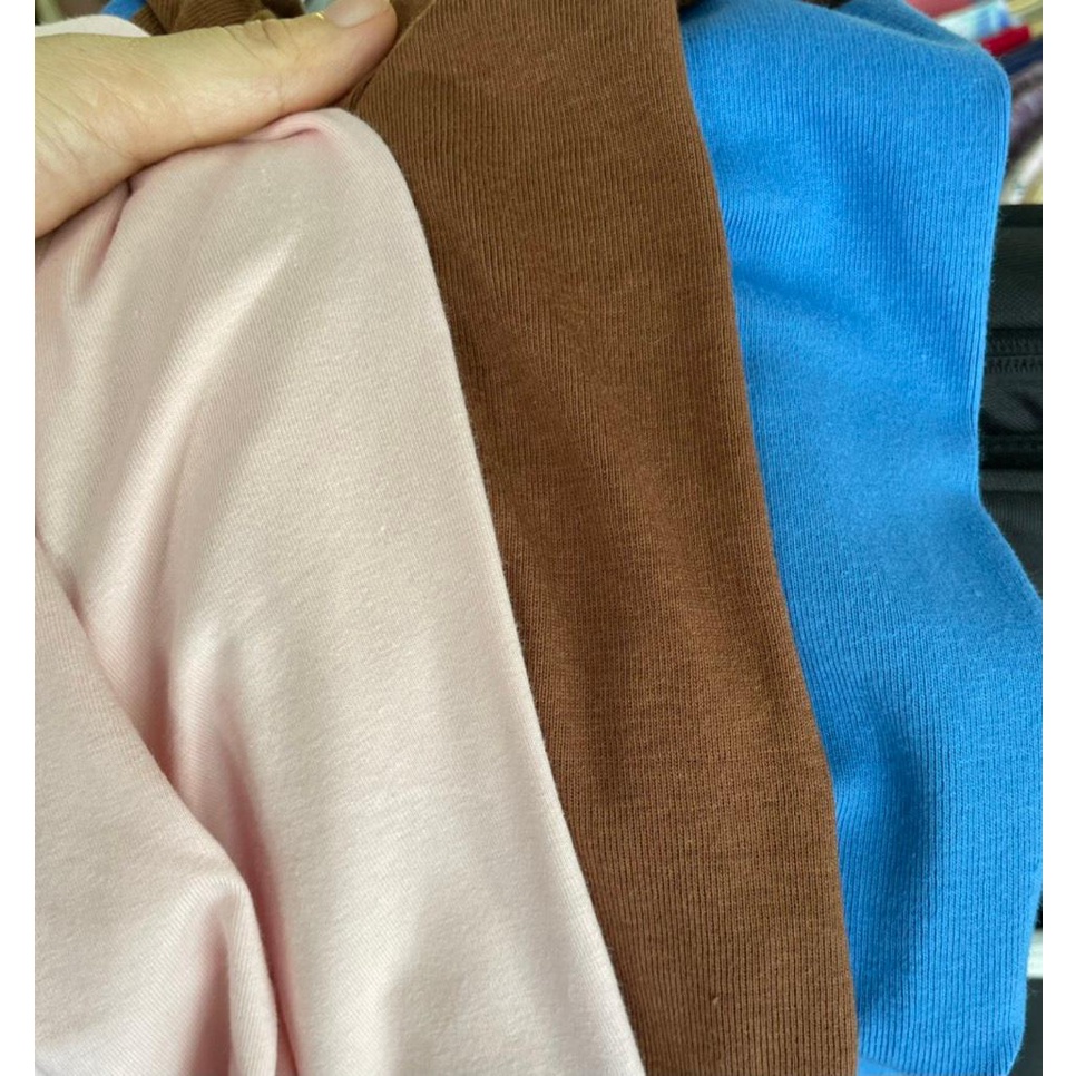 Bộ thun cotton Hàn màu trơn