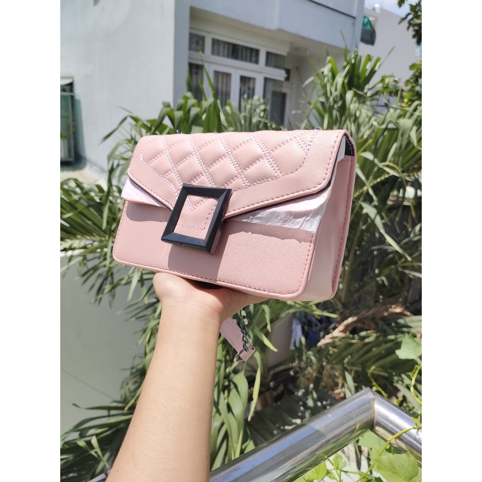 Túi xách ô trám khoá gập size 24cm loại đẹp ảnh thật TXOTRAM01 + hình thật