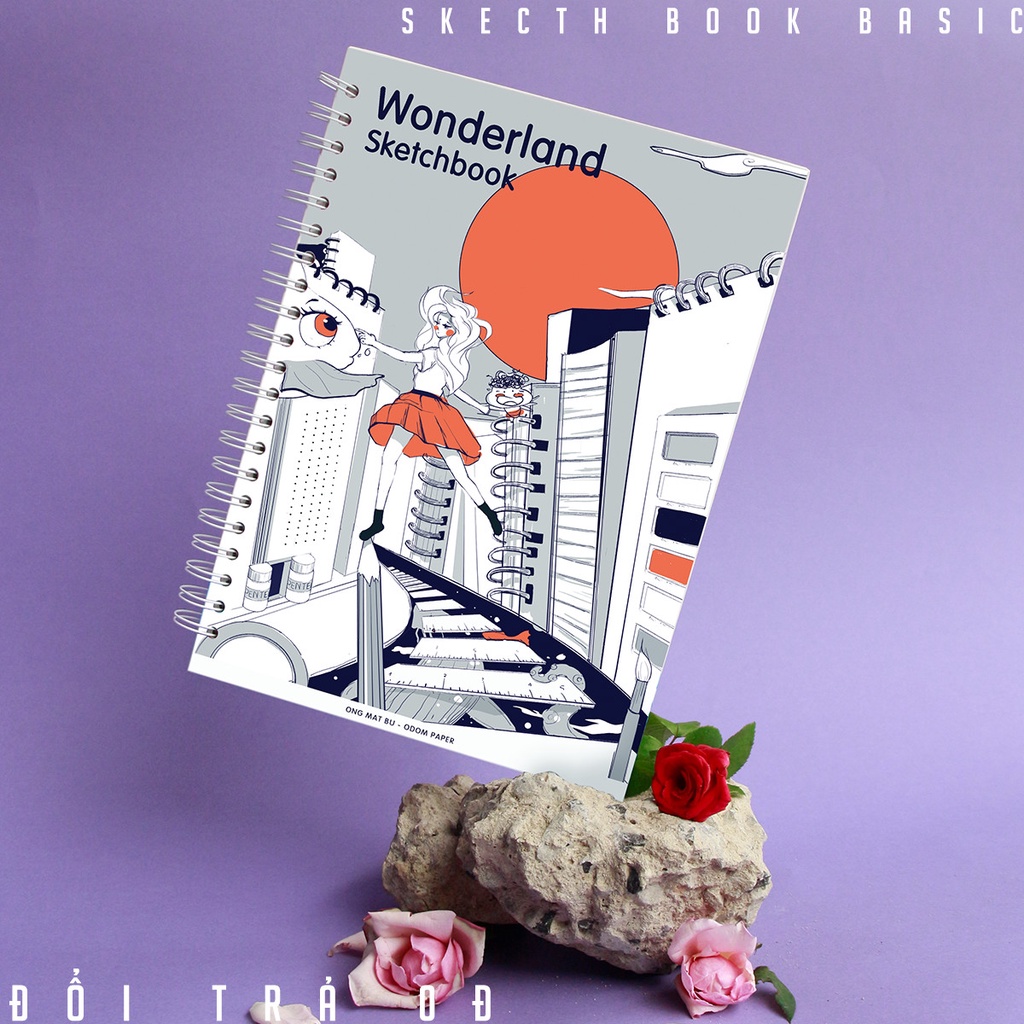 Sổ Vẽ - Sổ Phác Thảo Wonderland Dòng Basic - Ong Mặt Bự ( LỖI ĐỔI TRẢ )