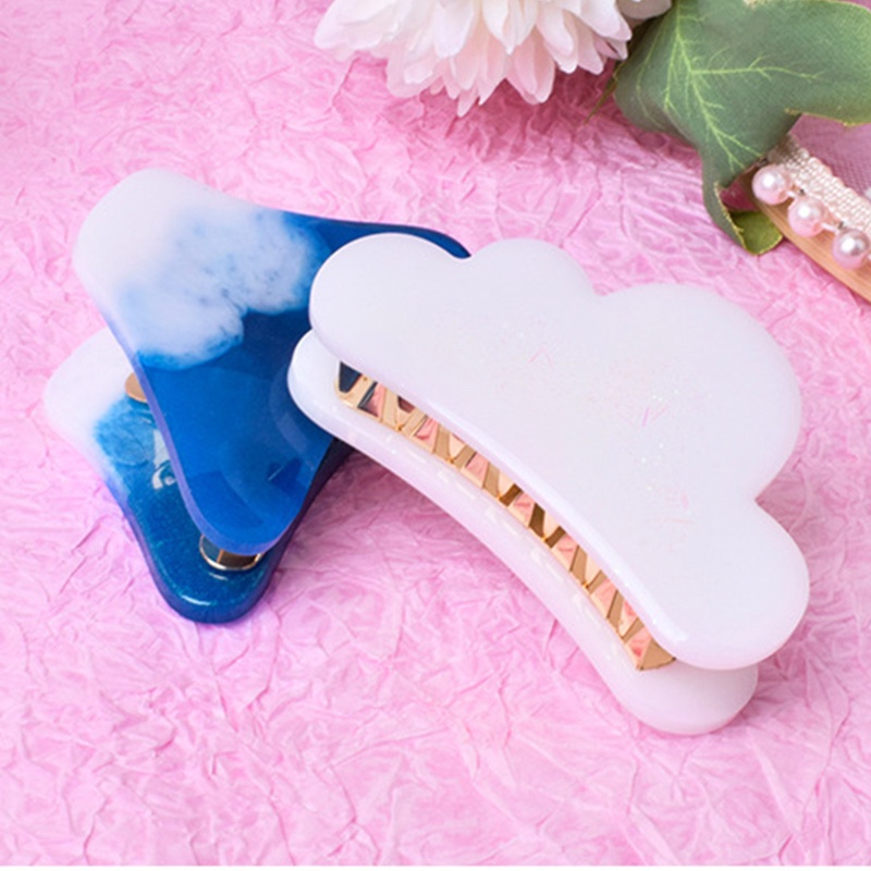 Khuôn Silicone Tạo Hình Kẹp Tóc Đính Pha Lê Epoxy UV DIY
