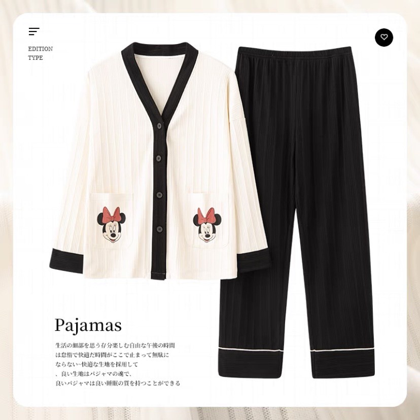 Bộ Ngủ Dài Tay Pyjama Cổ Chữ V Túi Chất Cotton Hàng Đẹp Form Chuẩn Bộ Sau Sinh Chất Đẹp