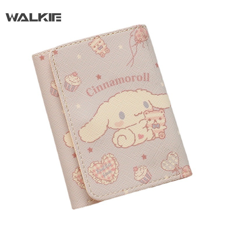 Ví Ngắn Gập Làm Ba In Hình Nhân Vật Hoạt Hình Cinnamoroll Đáng Yêu Cho Trẻ Em