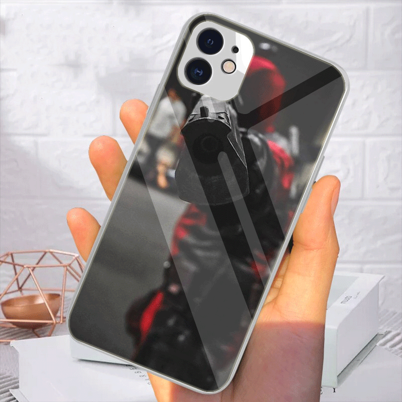 Kính ốp điện thoại Tráng Gương In Hình Deadpool Cho Iphone 5 5s 6 6s 7 8 Plus