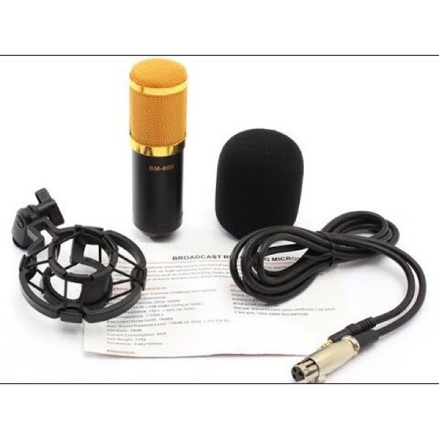 combo Bộ mic thu âm livestream hat karaoke BM900 K10 dây livestream ma2 chân kẹp míc màng lọc âm( siêu phẩm cho ae)