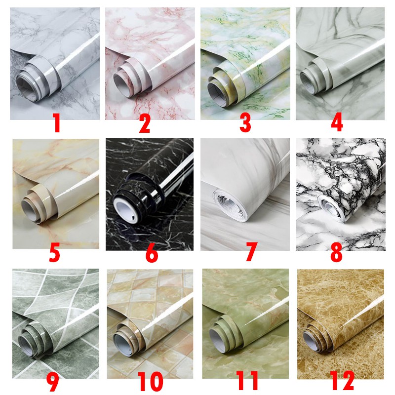 Cuộn Giấy Dán Tường Màu Đá Cẩm Thạch , Chống Thấm Nước 0.6M * 5M