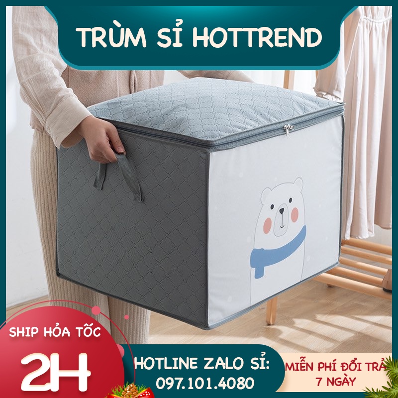 Túi vải đựng chăn màn giỏ quần áo chống ẩm đóng gói du lịch đa năng có thể gấp gọn
