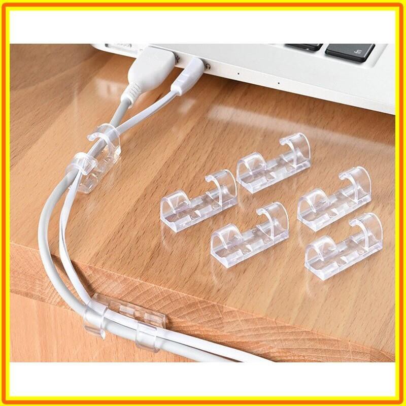 Vỉ 20 nẹp cố định dây điện ,dây sạc điện thoại