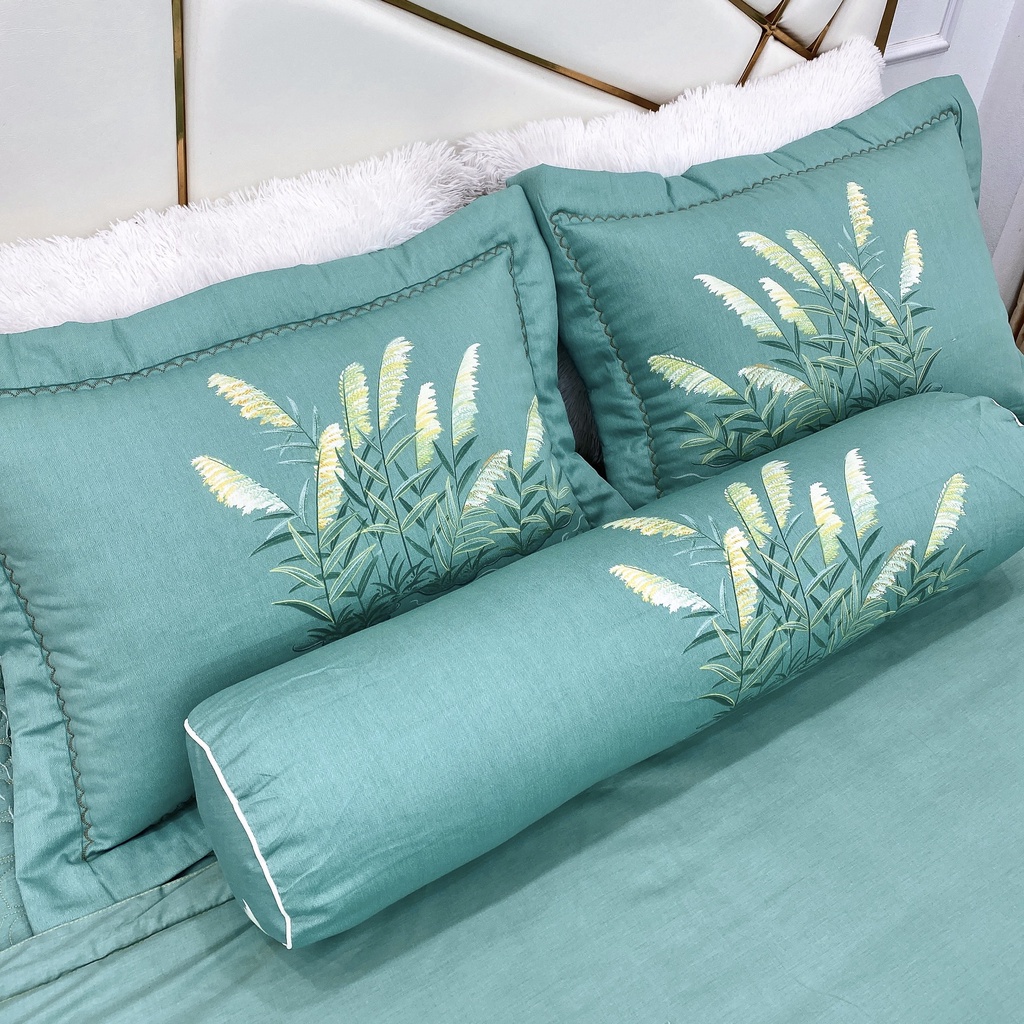 Chăn Ga Cotton Hàn Quốc , Chăn Hè Khách Sạn Sét 5 Món Đủ Size