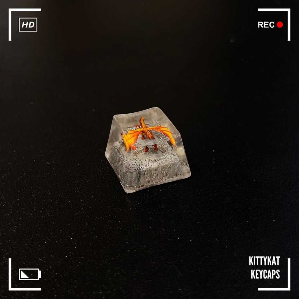 Keycap rồng 🐉 XUYÊN LED profile OEM - keycap artisan Dragon trang trí bàn phím cơ gaming