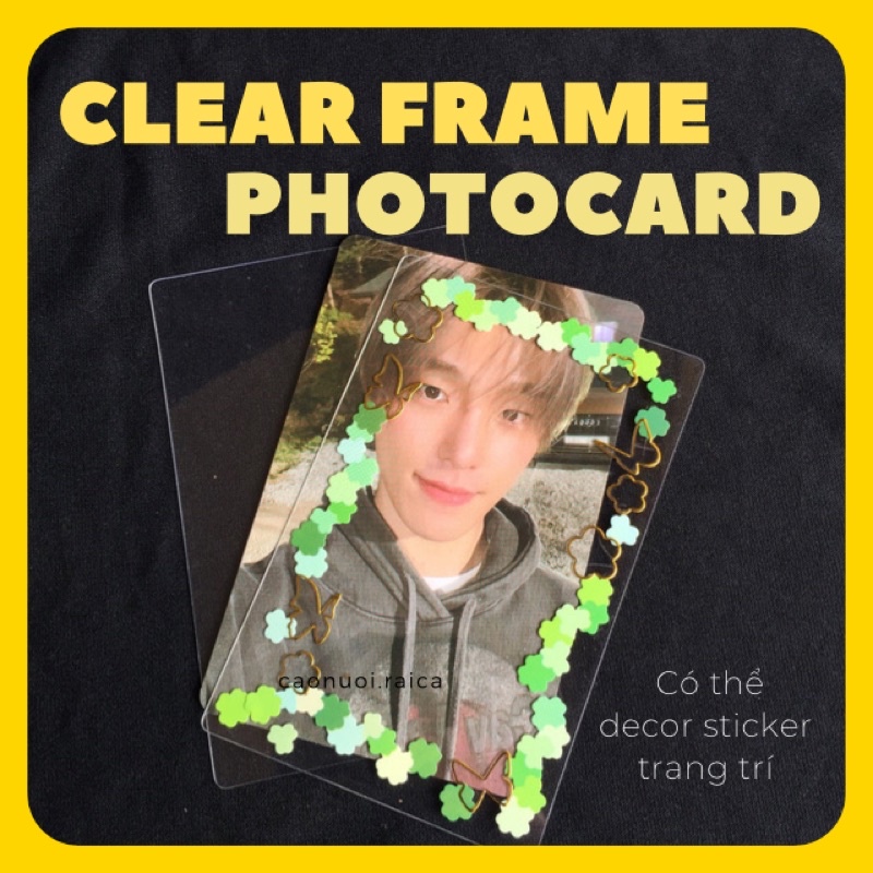 [50 cái] [Có sẵn] FRAME TRONG SUỐT BẢO VỆ CARD - CLEAR FRAME PHOTOCARD Cáo nuôi rái cá