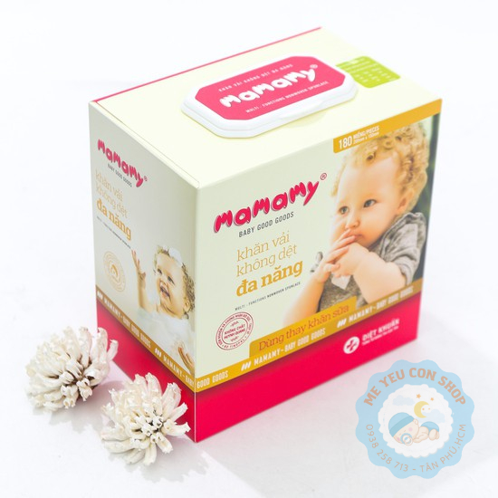 Khăn khô cotton đa năng Mamamy 180 tờ (katydang)