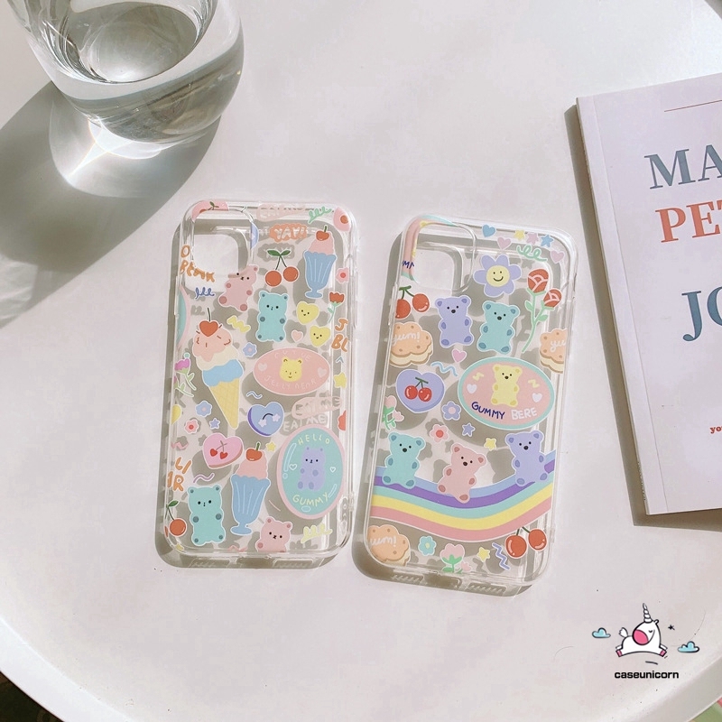 Ốp điện thoại TPU mềm họa tiết chú gấu dễ thương dành cho iPhone 11 Pro Max SE 2020 6 6s 7 8 Plus X XR XS XS MAX 12 mini 12 Pro Max | BigBuy360 - bigbuy360.vn