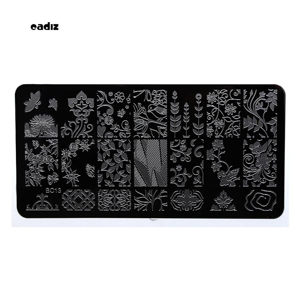 [Hàng mới về] Khuôn vẽ móng tay hình hoa lá đẹp đẽ trang nhã