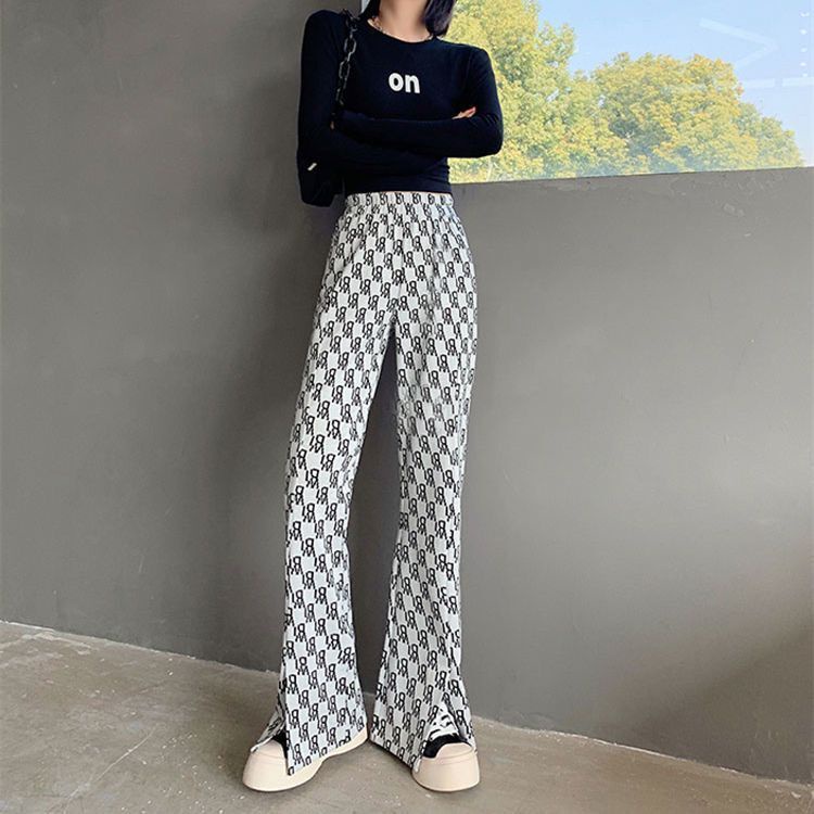 Quần Dài Ống Loe Rộng Lưng Cao Thời Trang Mùa Hè 2022 Cho Nữ