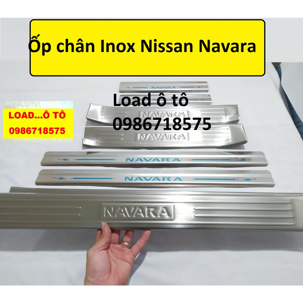 Ốp Bậc Cửa, Nẹp Bước Chân Xe Nissan Navara 2022-2018 Hàng Inox Cao Cấp