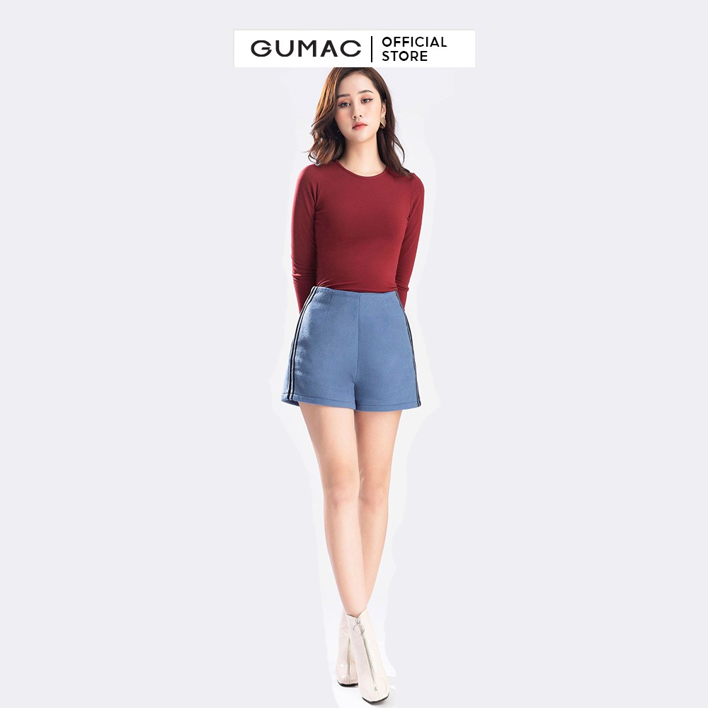 [Mã WABRGU50 giảm 10% đơn 250K] Quần short nữ phối viền GUMAC QB1275