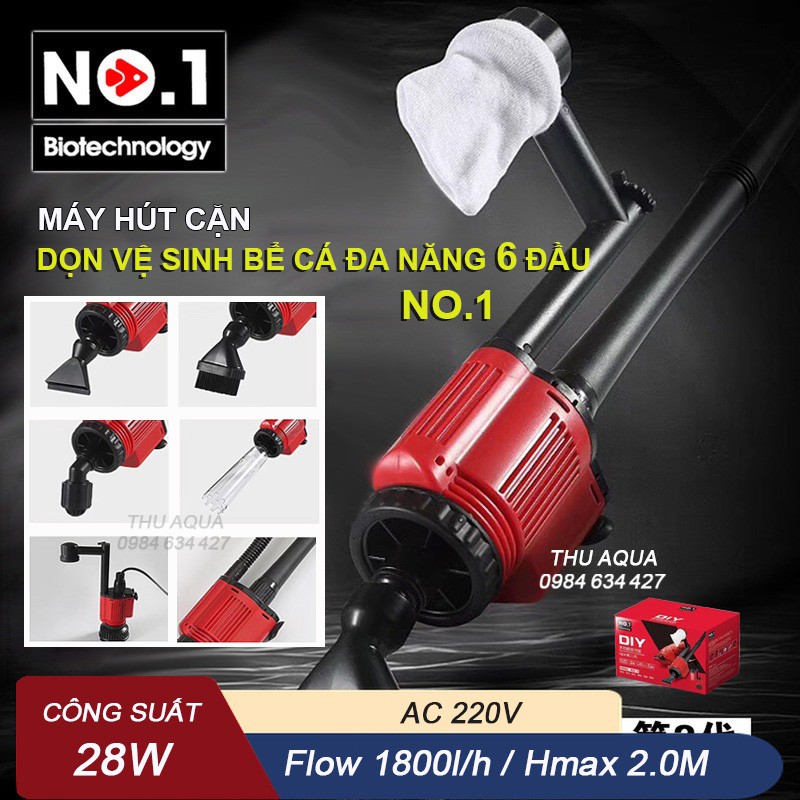 MÁY HÚT CẶN - DỌN VỆ SINH BỂ CÁ ĐA NĂNG 6 ĐẦU NO.1