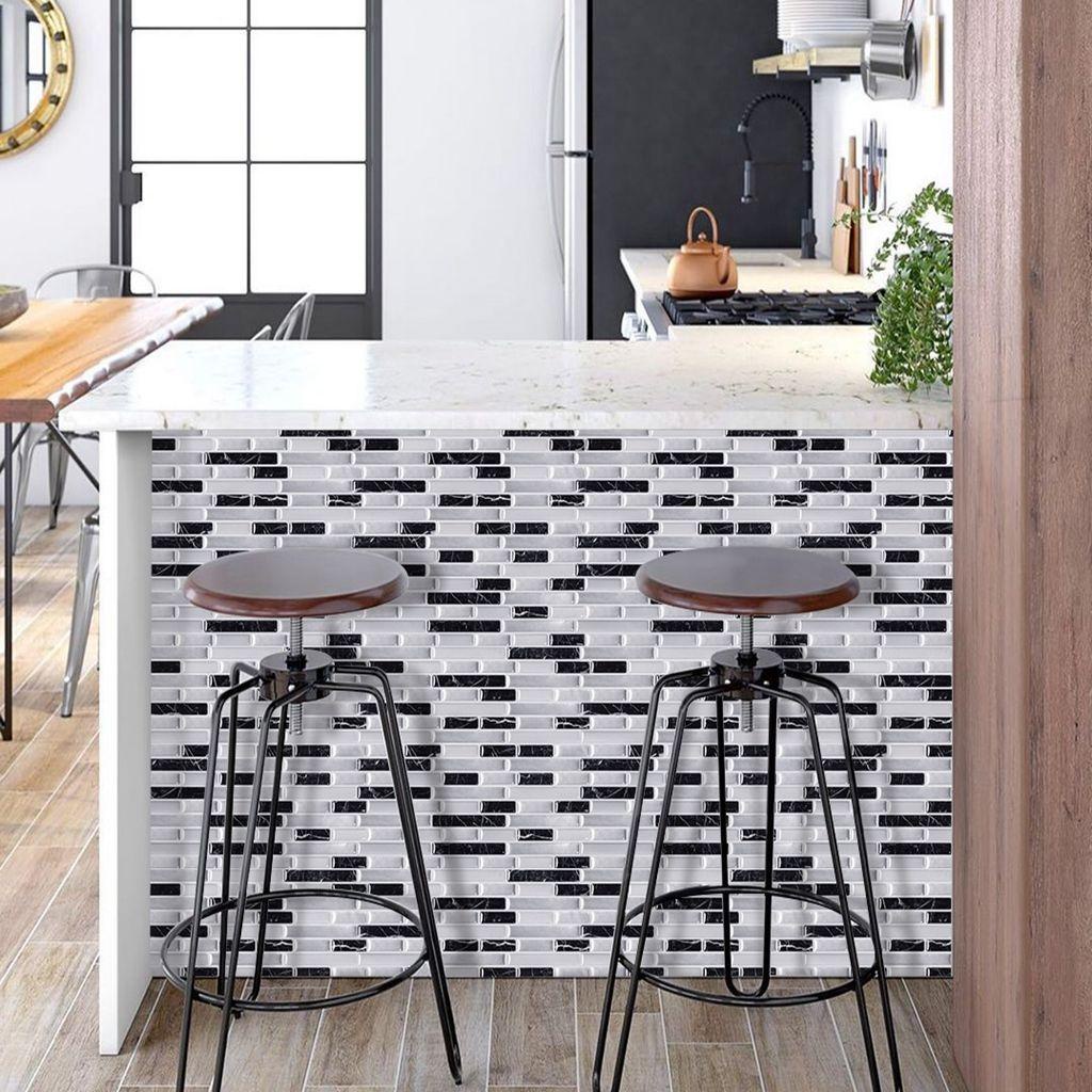 1 Miếng Dán Tường 3D Tự Dính Chống Nước Dễ Tháo Gỡ Trang Trí Nhà Bếp