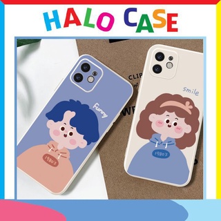 Ốp lưng iphone cạnh vuông lỗ camera couple fun 6plus/6s/6splus/7/7plus/8/8plus/x/xs/11/12/pro/max/plus/promax - Halocase