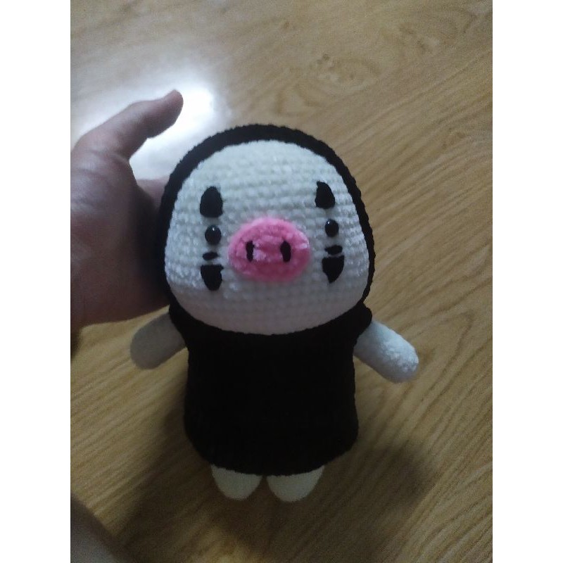 Heo vô diện - thú len nhung handmade