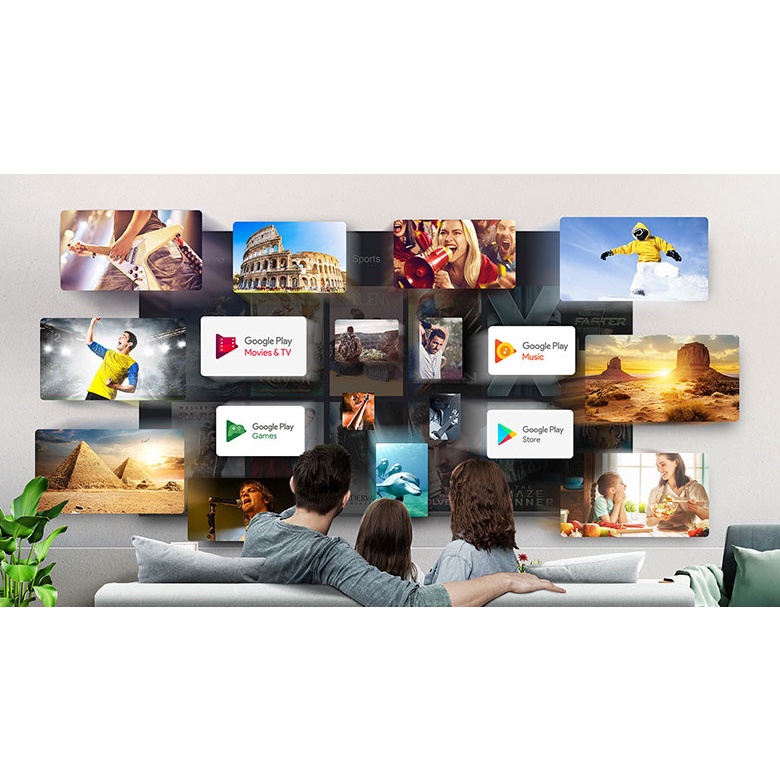 Android Tivi TCL 4K 43 inch 43P615 phong cách tối giản cho phòng khách - CHÍNH HÃNG BH 2 NĂM