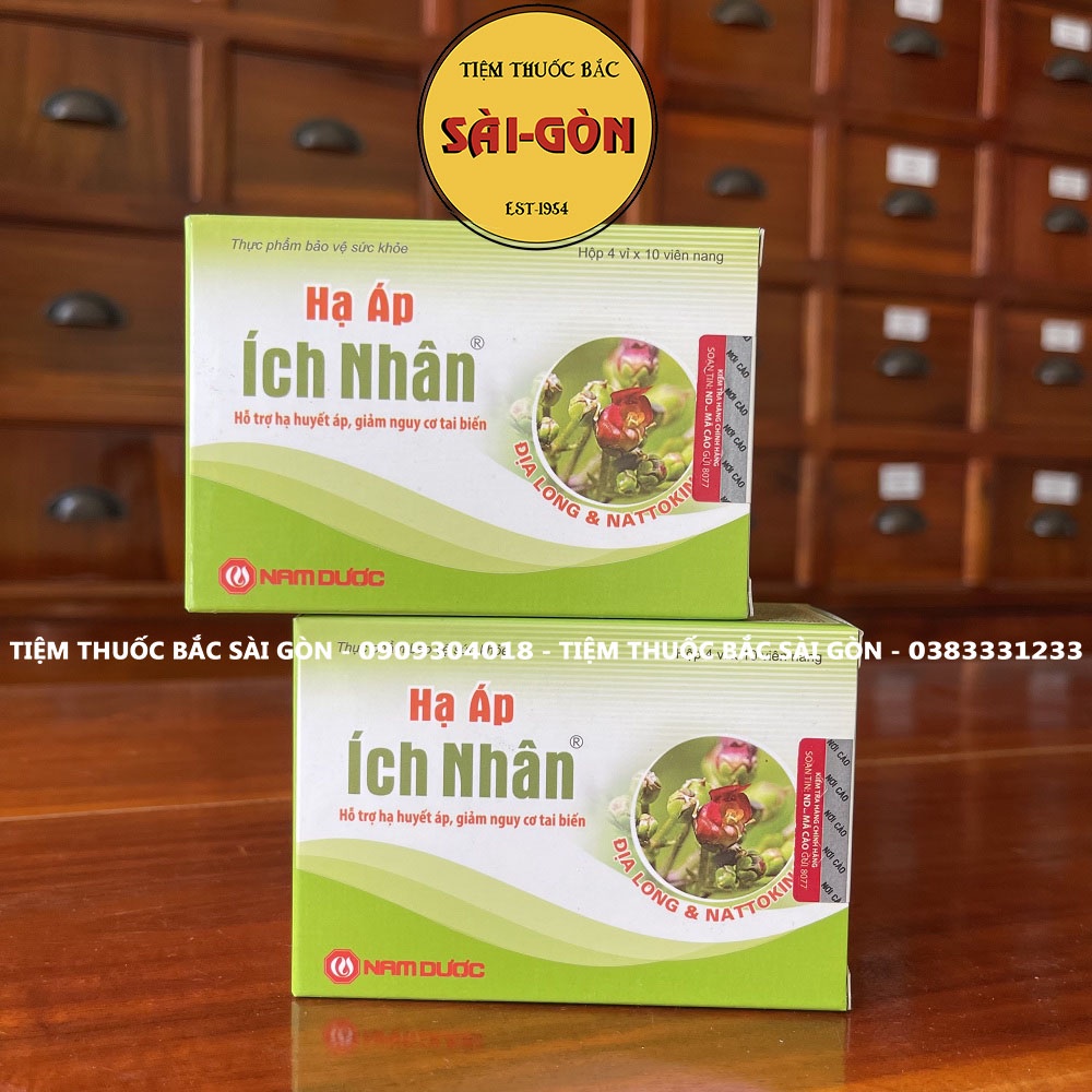 Hạ Áp Ích Nhân Hộp 40v (Date mới) - Tiệm Thuốc Bắc Sài Gòn