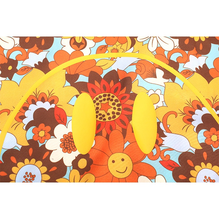 Áo Sơ Mi Tay Ngắn In Hoa Mặt Cười Plus Size Cho Nam Nữ