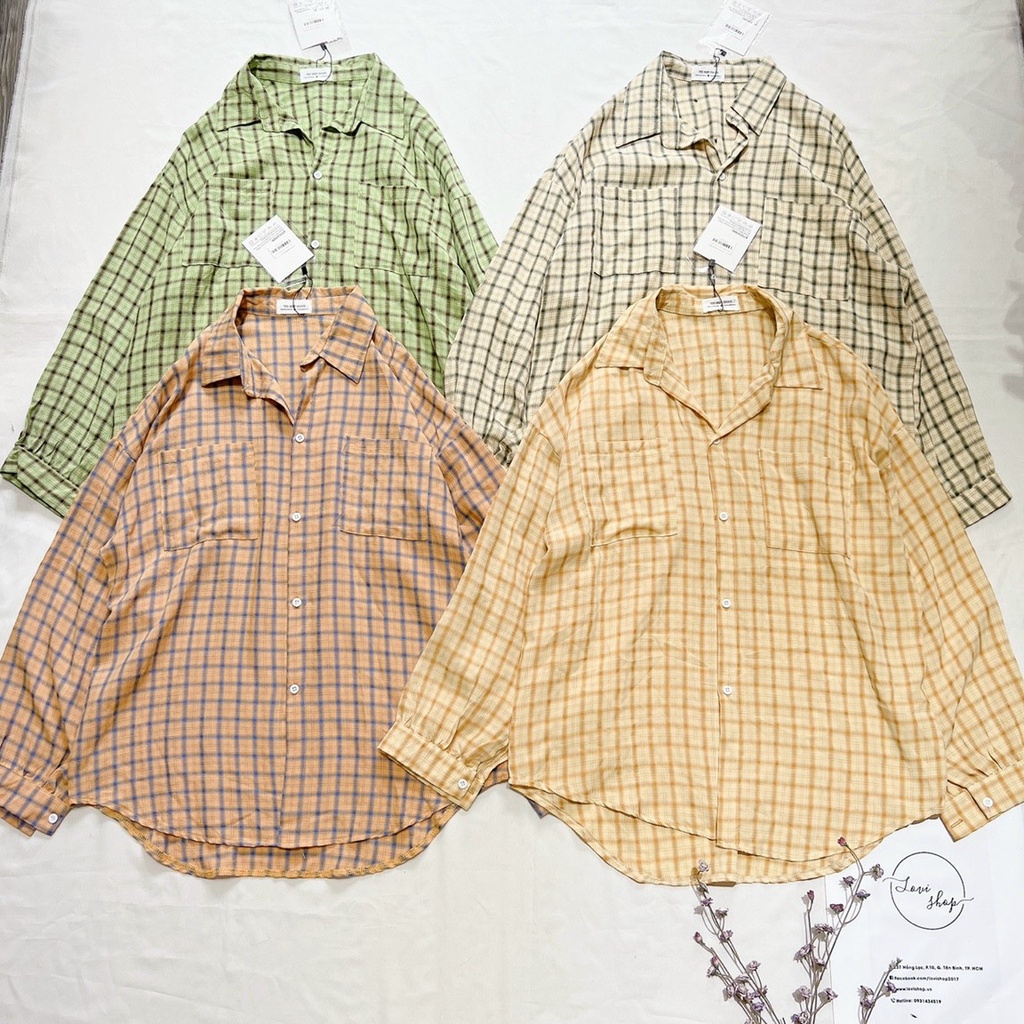 LOVI SHOP- Áo sơ mi caro nhí 4 màu