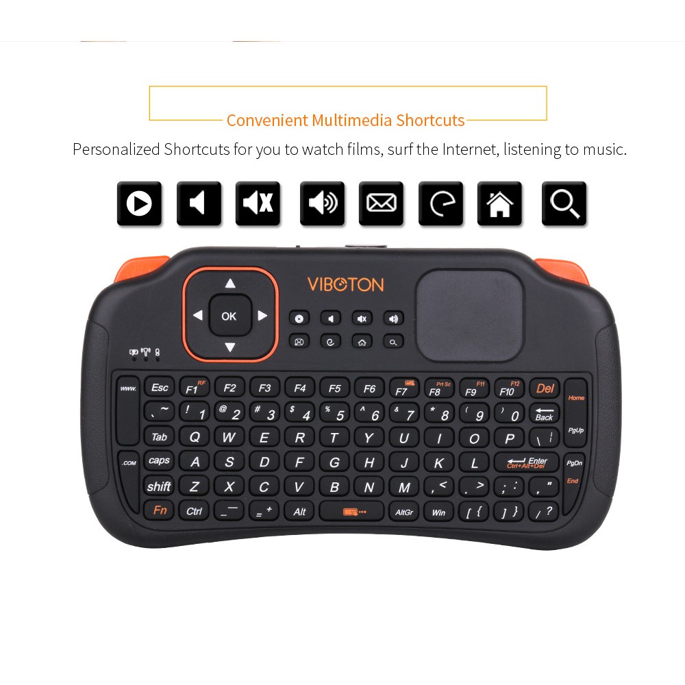 English 2.4GHz Wireless Keyboard Air Mouse Remote Control With Fouchpad