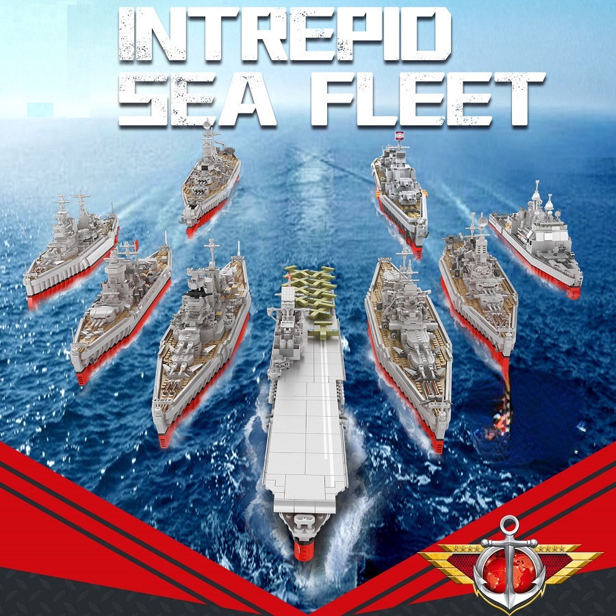 Bộ Đồ Chơi Lắp Ráp Mô Hình Tàu Chiến MOC USS KMS HMS