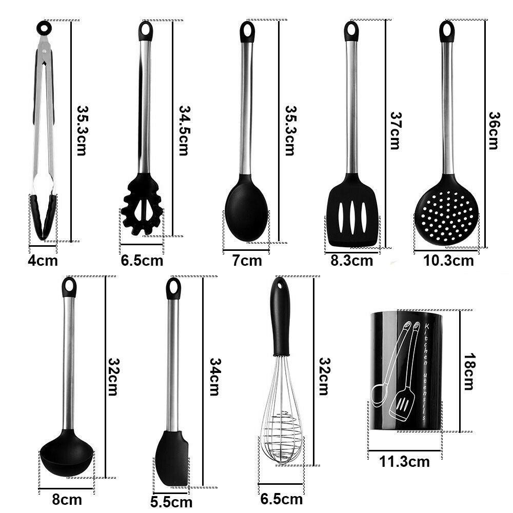 WATTLE Bộ 9 Dụng Cụ Nấu Ăn Bằng Silicone Cao Cấp