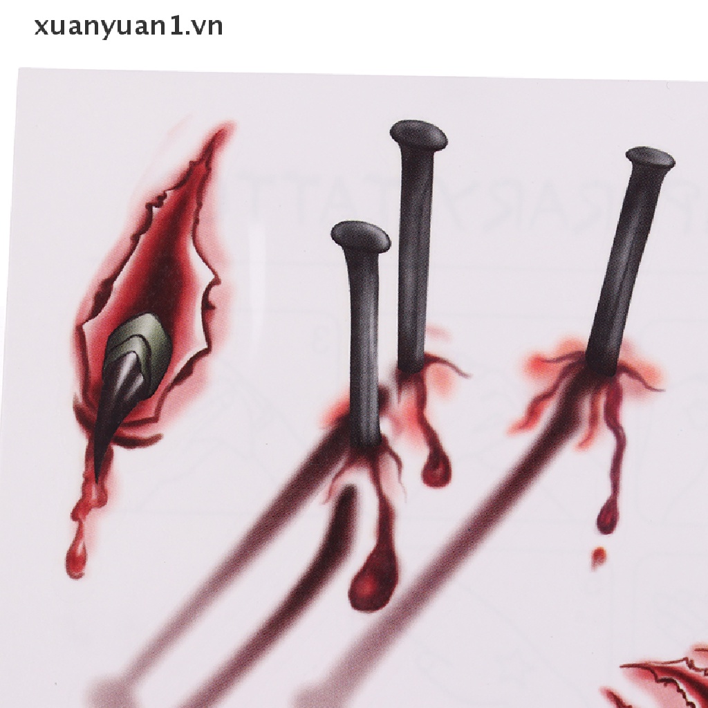 Set 11 Hình Xăm Dán Vết Thương Giả Hóa Trang Halloween Độc Đáo  Vn