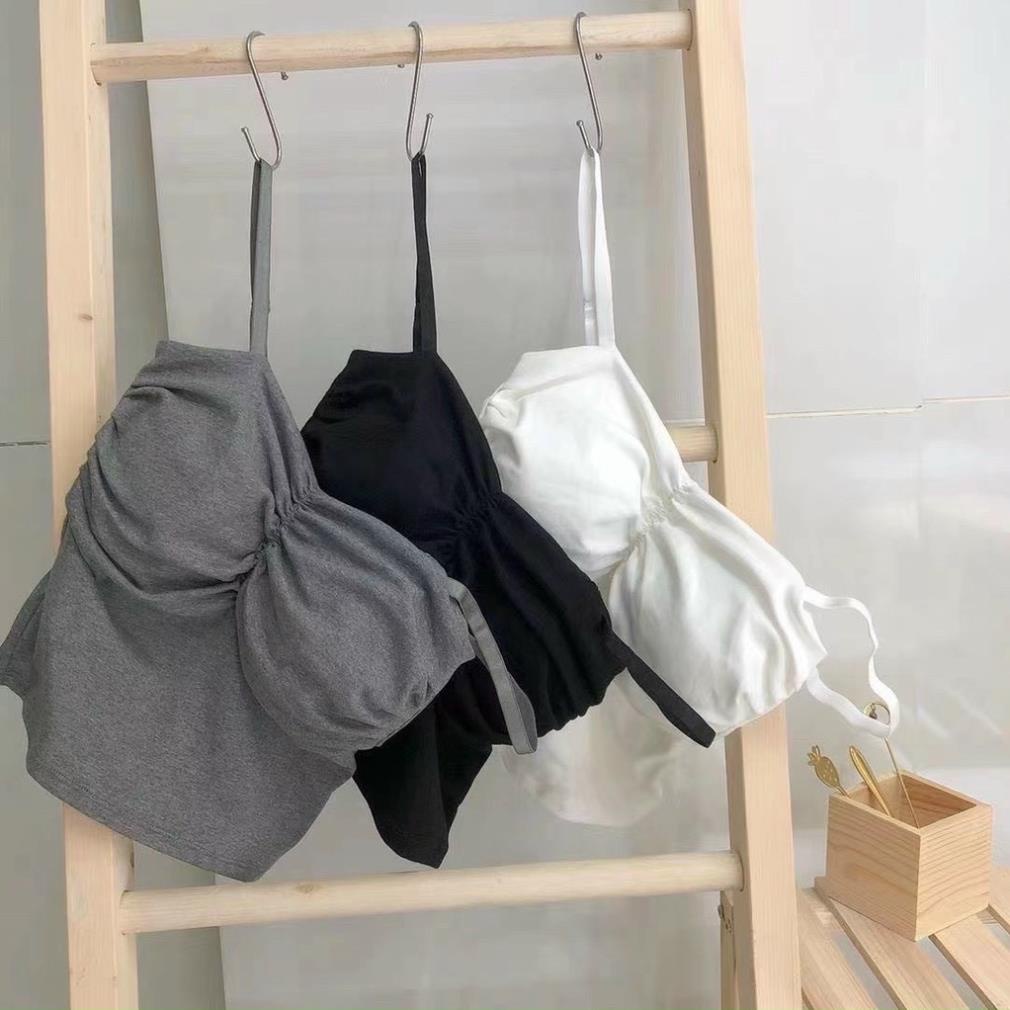 Áo Bra Nữ 2 Dây Cotton Kiểu Nhún, Phong Cách Trẻ Trung Mẫu Mới N20-
