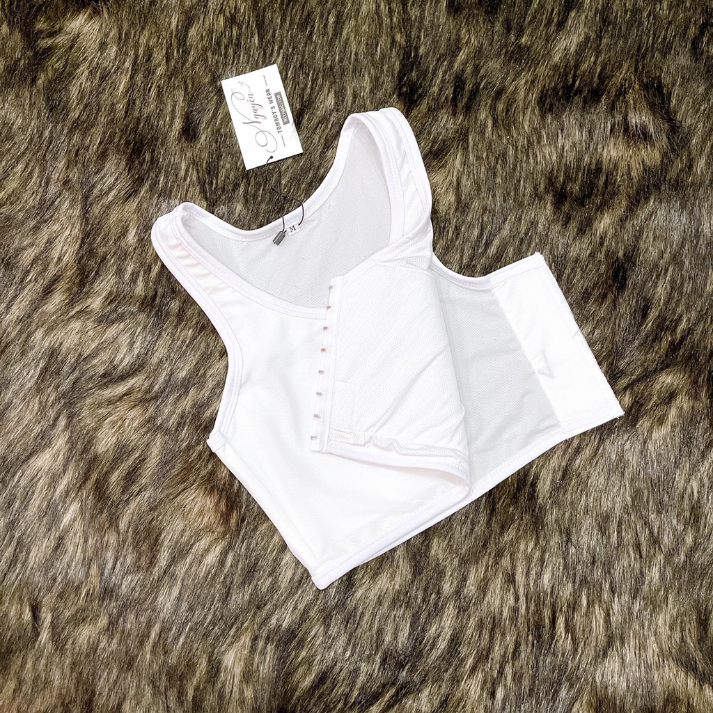 Áo Nịt Ngực Tomboy Lưới Mỏng 4D Thoáng Khí Thể Thao Ba Lỗ Thun Trơn Gen Cứng Có Viền Móc Cài Hông Bigsize  Nguyễn Nguyên