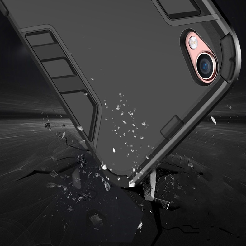 Ốp điện thoại chống sốc phong cách iron man kèm giá đỡ cho Xiaomi Redmi Note 4X