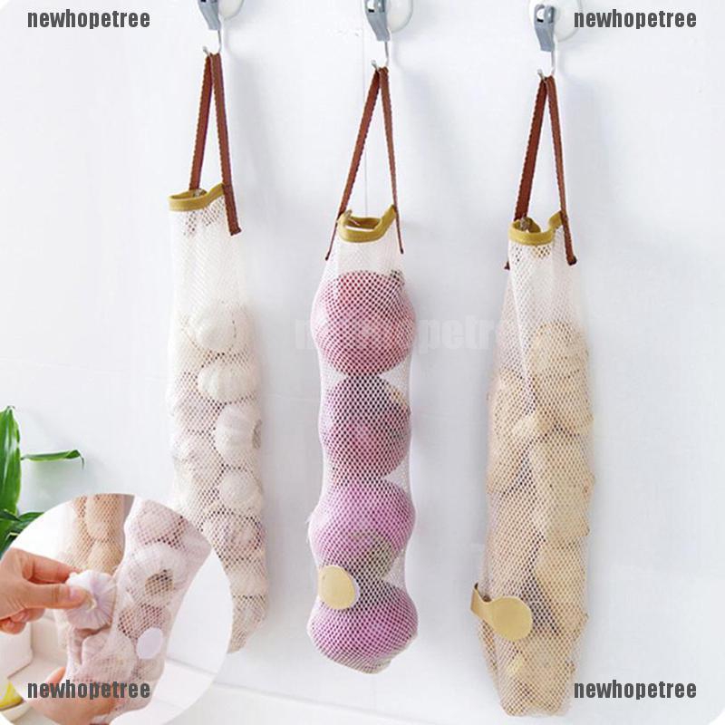 Túi Lưới Thoáng Khí Đựng Hành Tỏi Rau Củ Quả Dùng Trong Nhà Bếp