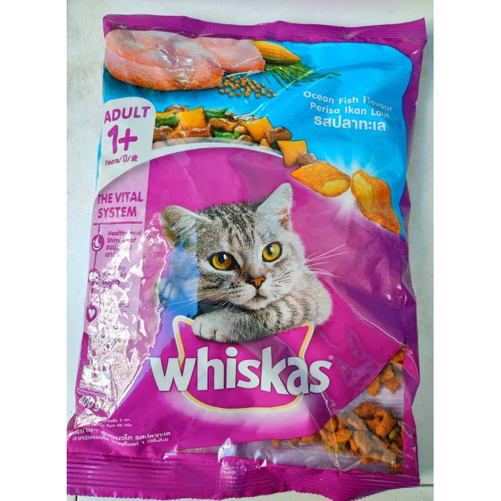 Thức ăn hạt Whiskas 400g cho mèo trưởng thành EXP2024-Jan