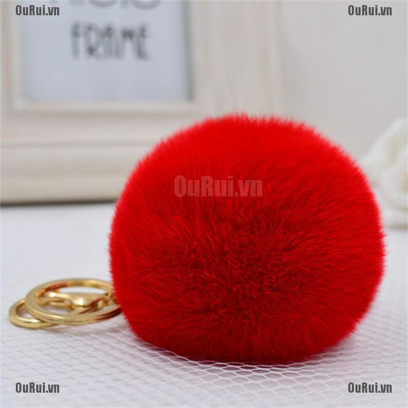 Móc Khóa Bông pompom Mềm Mại Đáng Yêu