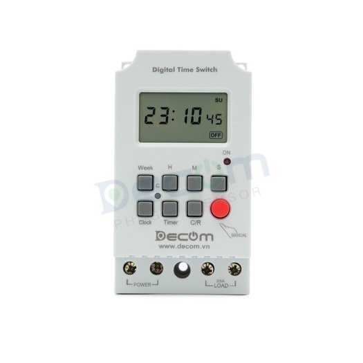 Chuông báo giờ công nghiệp timer hẹn giờ giây dùng cho trường học, công ty Hàng chính hãng Decom