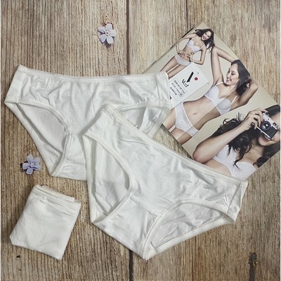 Quần lót nữ cotton cao cấp Vicci 102 mềm mại, êm ái, kháng khuẩn khử mùi màu Trắng