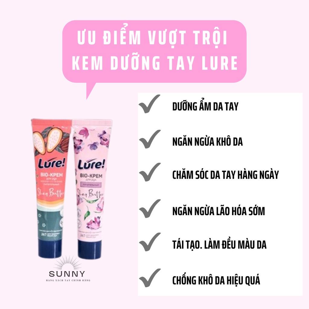 Kem dưỡng da tay Lure Nga 40ml, giúp da tay luôn mềm mại, mịn màng