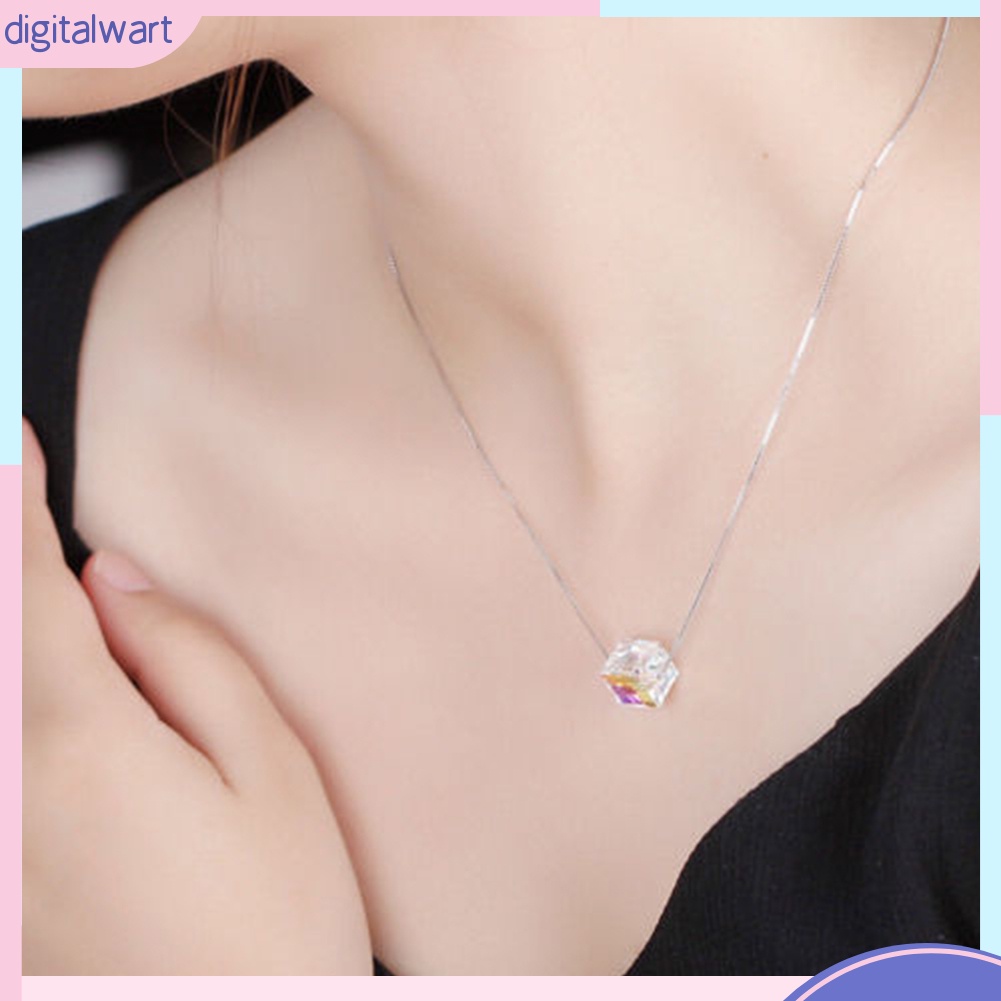 Dây Chuyền Đính Đá Vuông Nhiều Màu Thời Trang