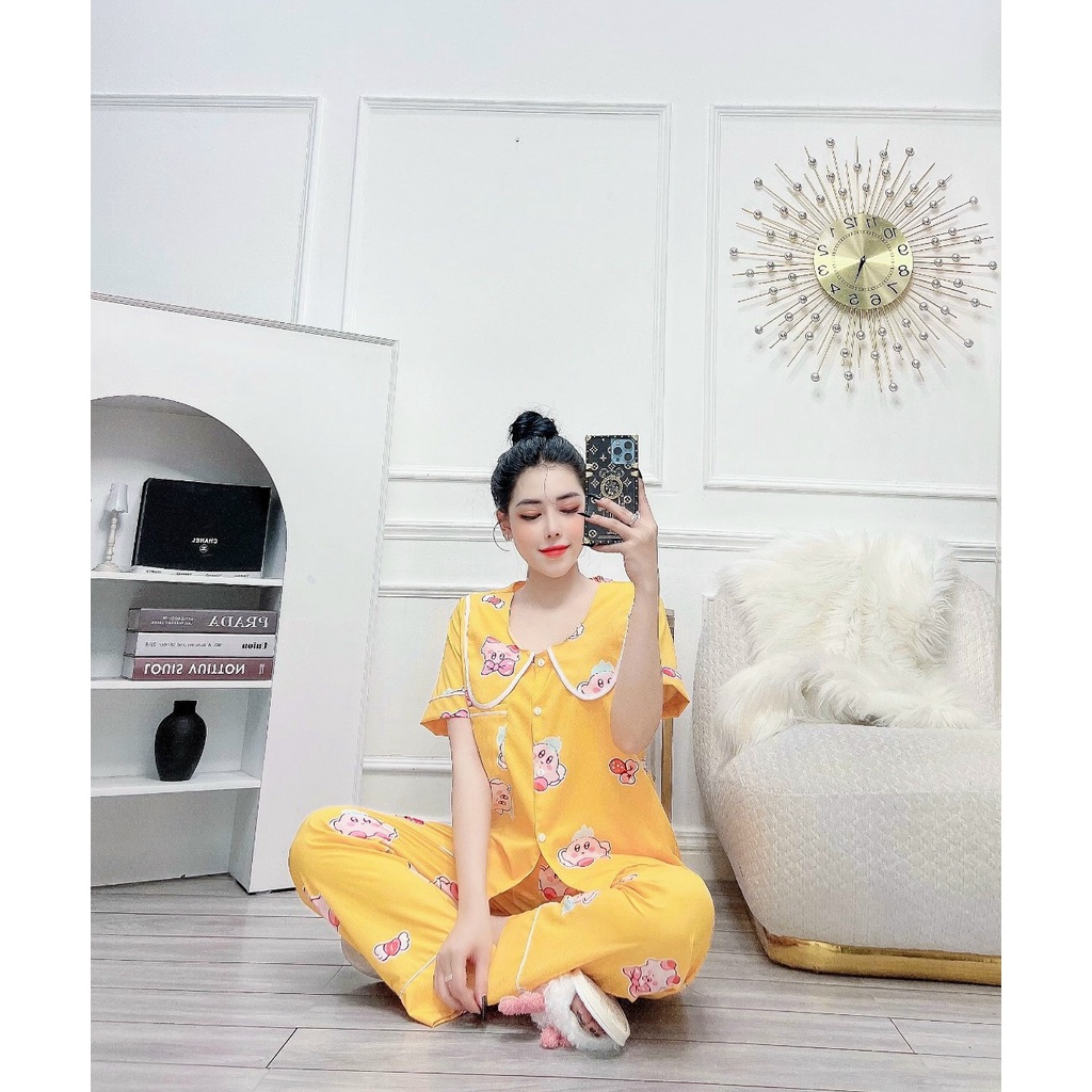 ❤️SIÊU DỄ THƯƠNG❤️Đồ bộ quần dài áo cổ sen mặc nhà, đồ bộ mặc nhà nữ mềm mịn mát chipchip90 M00128