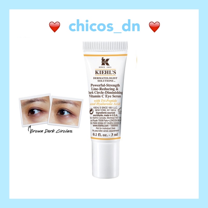 Kem Mắt Kiehls Powerful-Strength Line-Reducing & Dark Circle-Diminishing Vitamin C Eye Serum