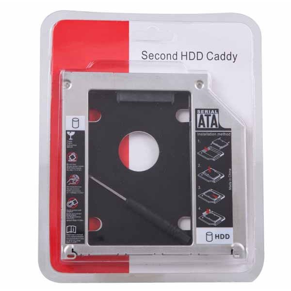 Khay Ổ Cứng Caddy Bay 9.5mm Siêu Mỏng (Gắn Ổ Cứng Thay Ổ Quang Laptop)