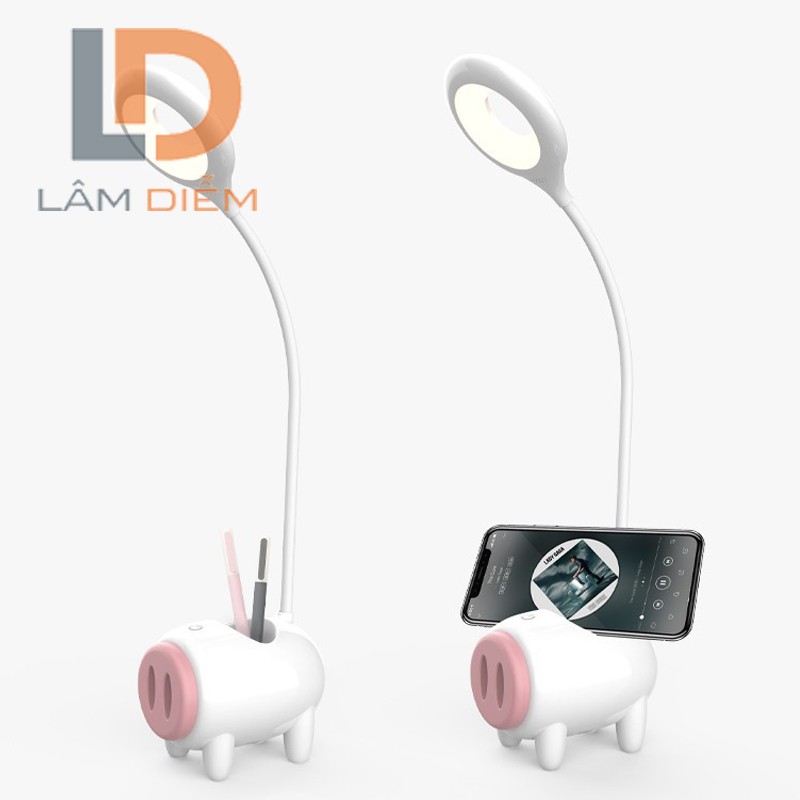 ĐÈN LED ĐỂ BÀN HÌNH CHÚ HEO CHỐNG CẬN THỊ CÔNG TẮC CẢM ỨNG