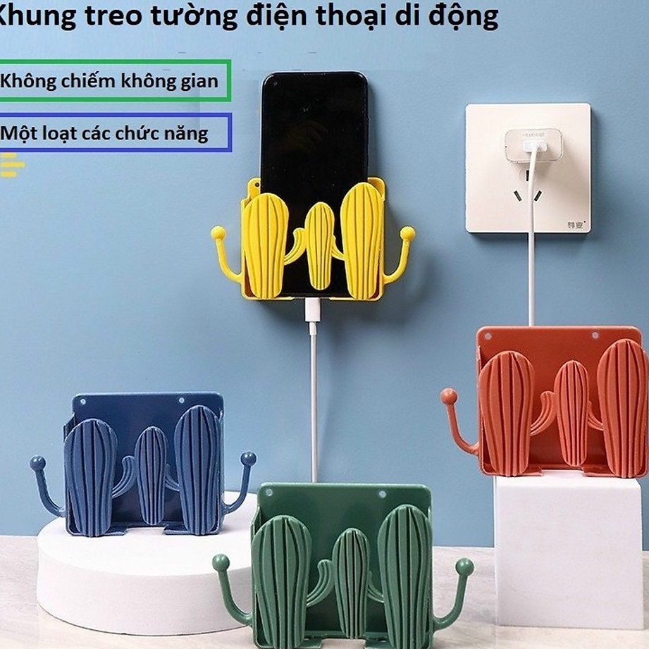 Kệ Sạc Điện Thoại, Kệ Để Remote Dán Tường Không Cần Khoan Tiện Lợi