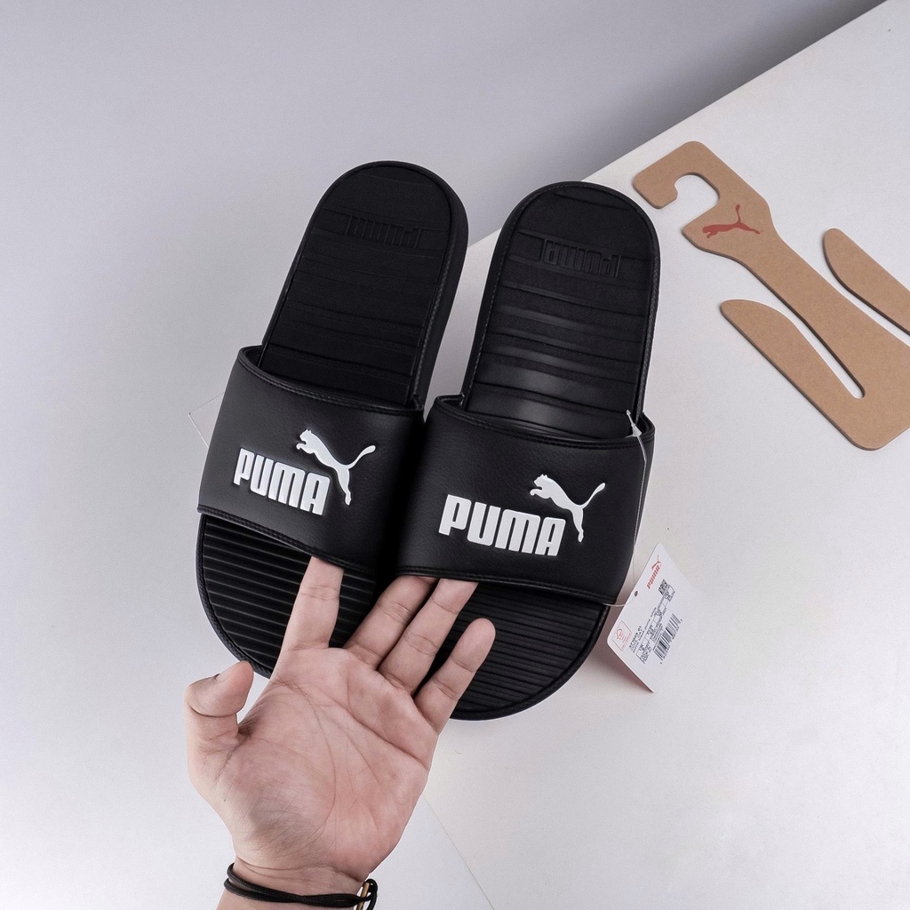 [CHÍNH HÃNG] DÉP PUMA COOL CAT - ĐEN TRẮNG - *WHITE* - Code: 383441 01
