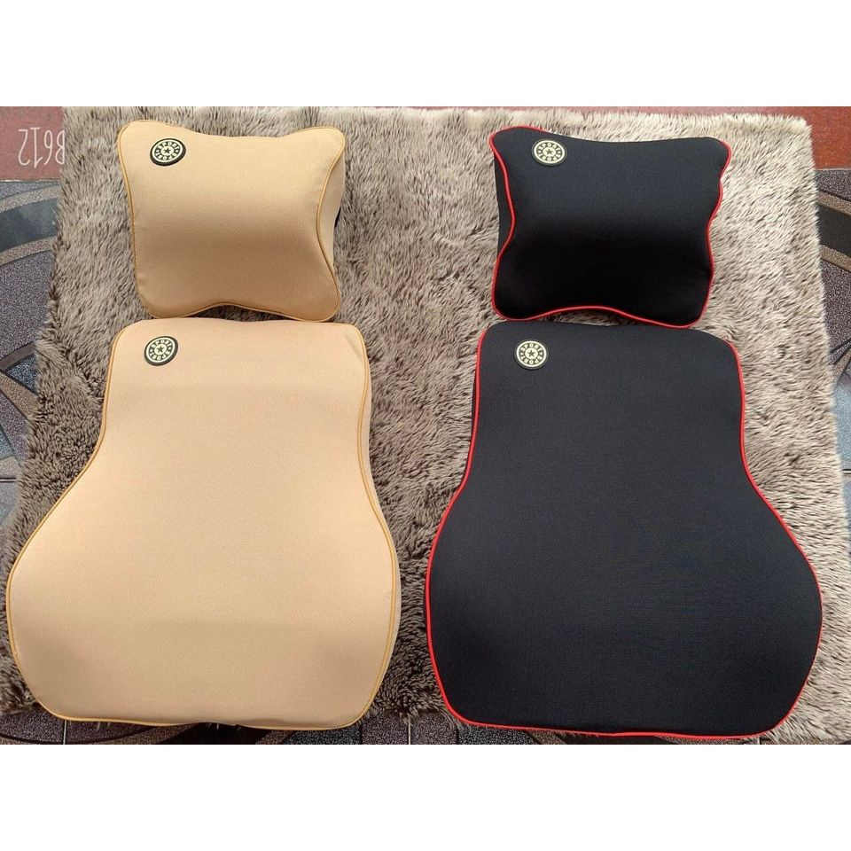 Gối tựa đầu và tựa lưng cao su non cao cấp ghế ngồi ô tô